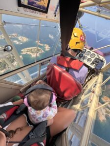 Flight with Grandpa to western islands